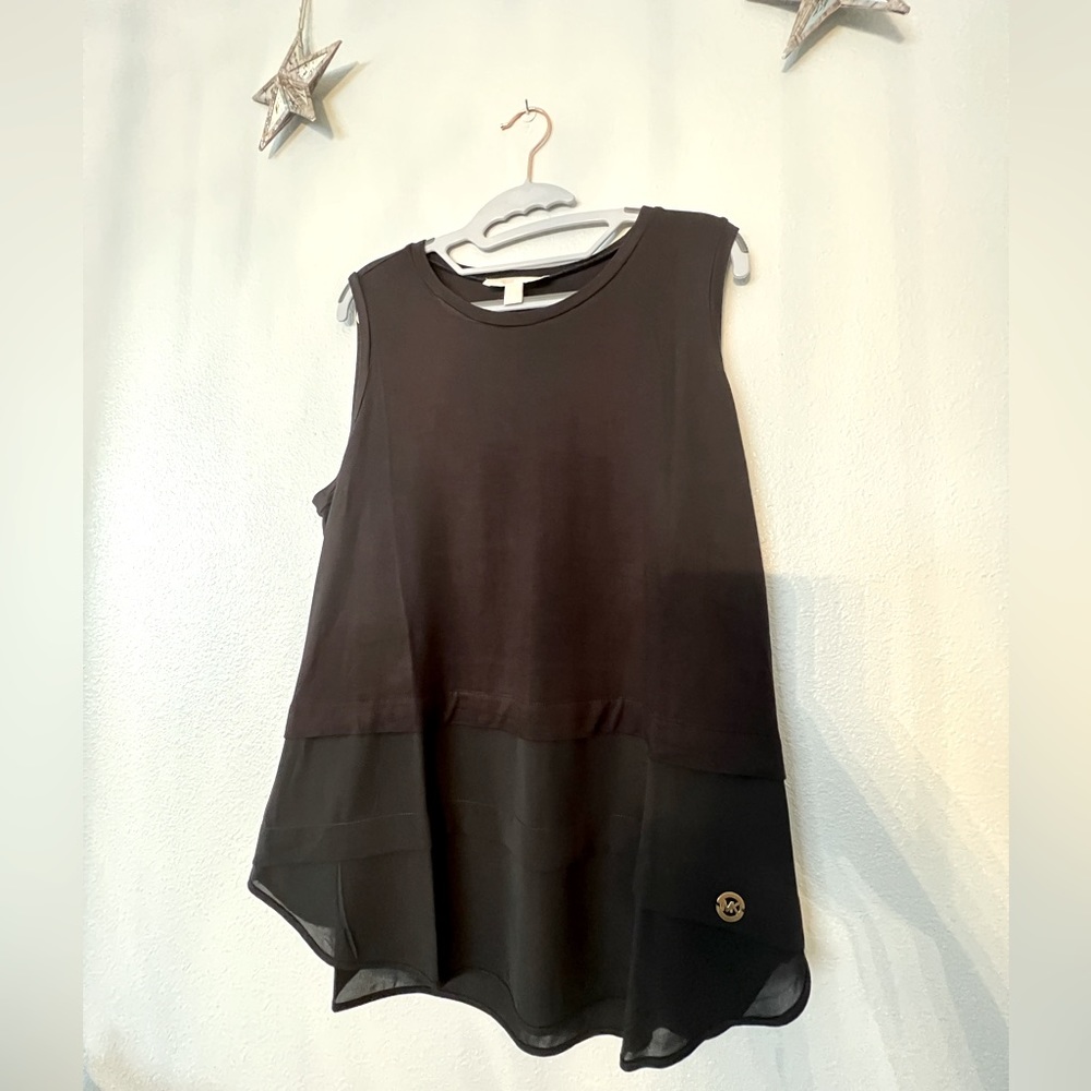 Michael Kors, black top with chiffon flowy bottom NWT